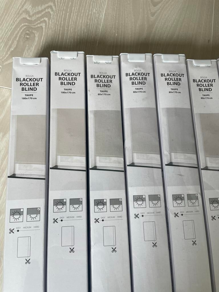 Nieuwe BOLGA blackout rolgordijnen taupe (diverse maten), Ophalen, Overige kleuren, Nieuw, 50 tot 100 cm