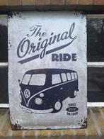 Vintage Blikken Reclamebord - The Original Ride VW Bus, Verzamelen, Ophalen of Verzenden, Gebruikt