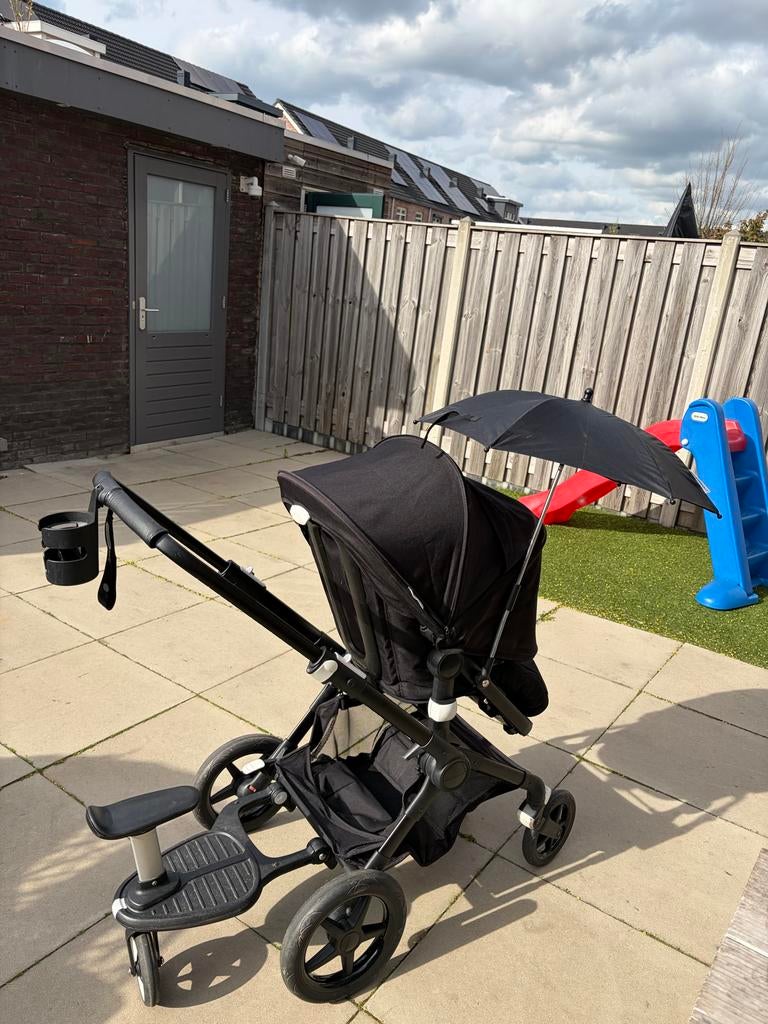 Bugaboo Fox kinderwagen met meerijdplankje, Kinderen en Baby's, Kinderwagens en Combinaties, Gebruikt, Bugaboo, Verstelbare duwstang