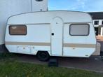 Retro vintage caravan - opgeknapt - nieuwe voortent!, Vast bed, Particulier, Koelkast, 4 tot 5 meter