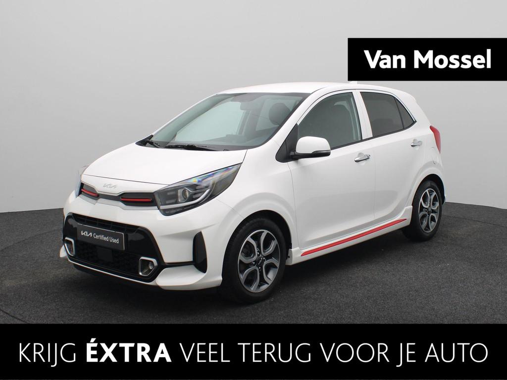 Kia Picanto 1.0 DPi GT-Line Automaat | Apple Carplay/Android, Auto's, Gebruikt, 4 stoelen, Wit, Origineel Nederlands