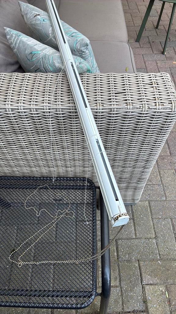 Rail voor optrekgordijn, Ophalen, Gebruikt, Wit, 200 cm of meer