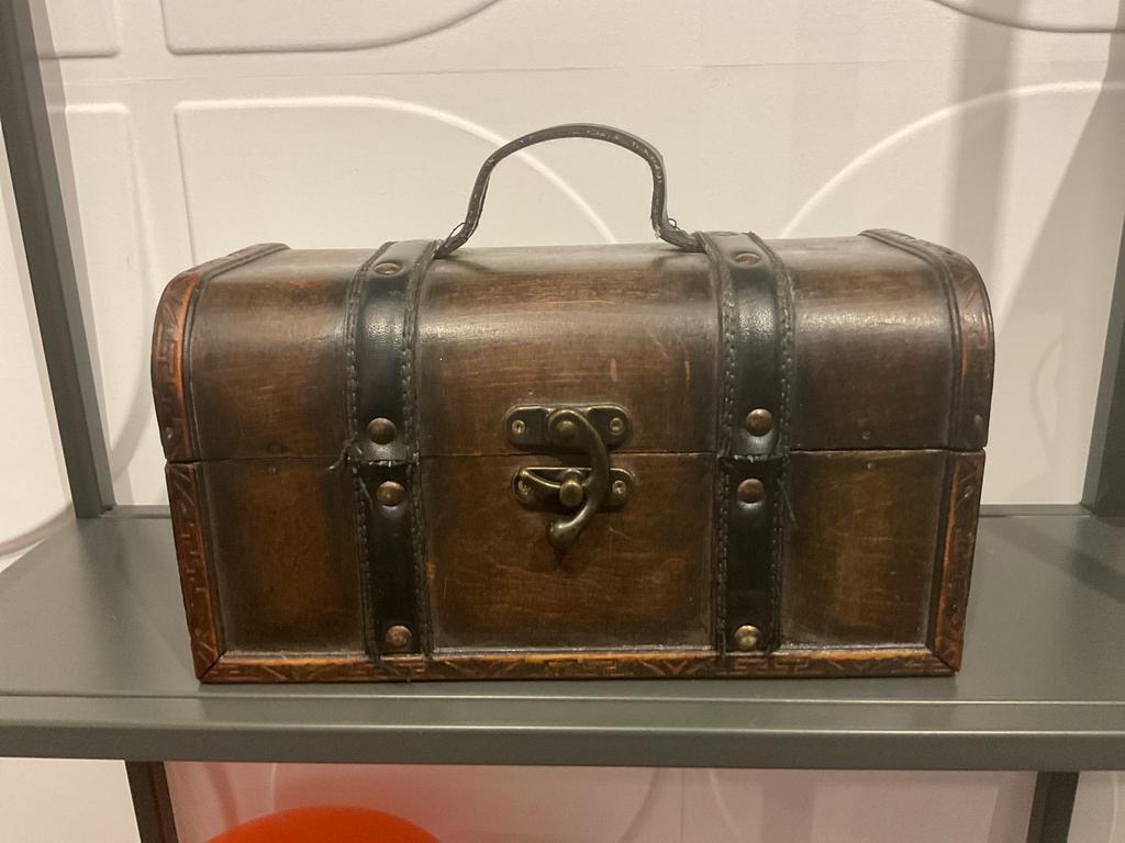Houten kistje met handvat, Ophalen of Verzenden