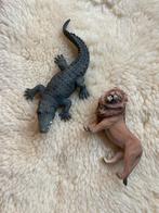 Krokodil en Leeuw Speelfiguren schleich, Ophalen, Gebruikt, Jongen of Meisje