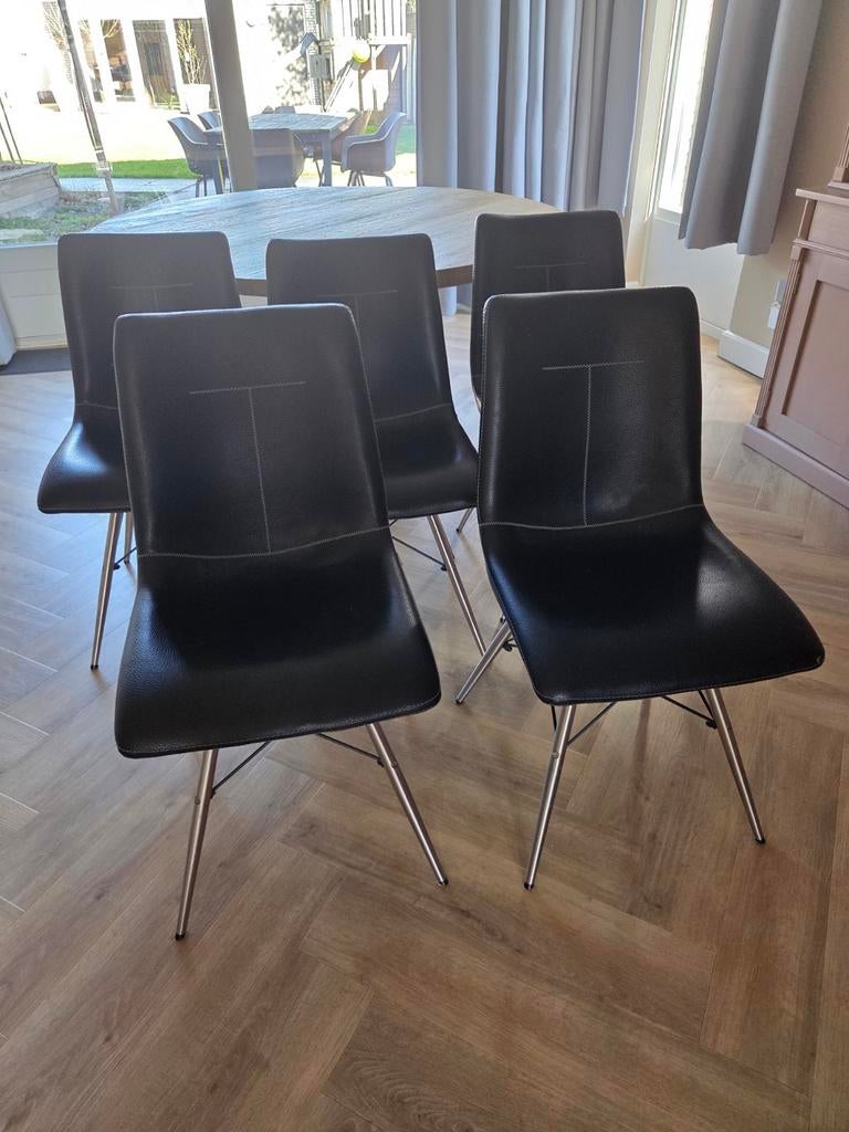 Xooon ambra 5x stoel, Huis en Inrichting, Stoelen, Ophalen, Gebruikt, Zwart, Vijf, Zes of meer stoelen