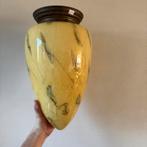 Art Deco Stijl Ei Gemarmerde Plafondlamp, Hanglamp Tafellamp, Ophalen of Verzenden, Gebruikt, Glas