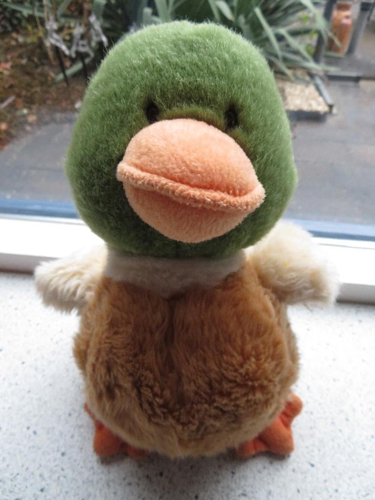 Pluche eend woerd Madduck merk Russ Berrie, Ophalen of Verzenden, Zo goed als nieuw, Eend