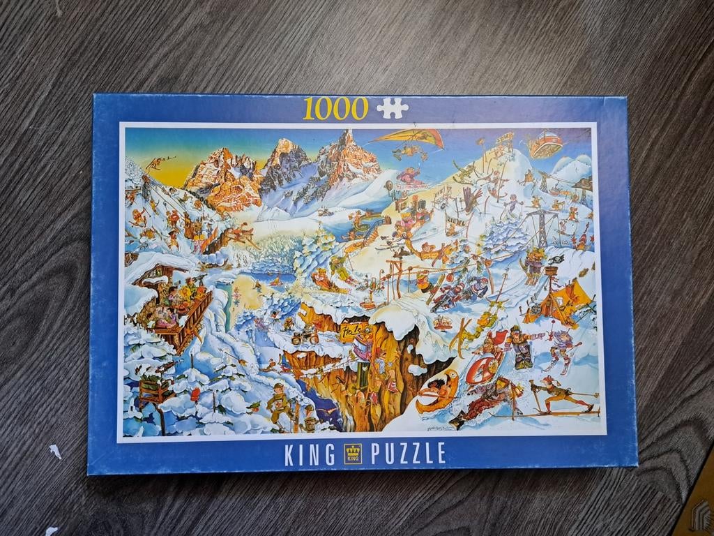 King Puzzel 1000 stukjes - Winterlandschap, Ophalen of Verzenden, 500 t/m 1500 stukjes, Gebruikt, Legpuzzel