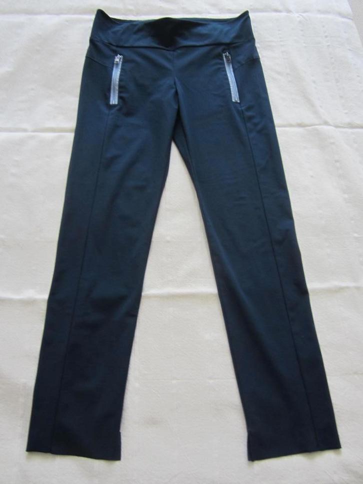 broek (stretch) - 38 - Jane Lushka, Kleding | Dames, Broeken en Pantalons, Zo goed als nieuw, Maat 38/40 (M), Blauw, Lang, Ophalen of Verzenden