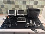 Akai portable DVD speler voor in de auto,met 2 LCD schermen., Ophalen of Verzenden, Zo goed als nieuw, Overige merken