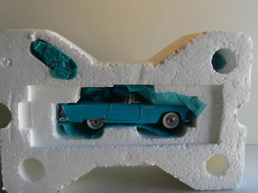 ford thunderbird 1956 - franklin mint-supergedetailleerd1/43, Hobby en Vrije tijd, Modelauto's | 1:43, Verzenden, Nieuw, Auto