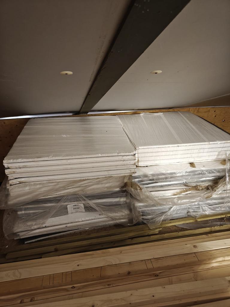 Tackerplaten 2 cm dik met rasterwerk voor vloerverwarming, Nieuw, 15 m² of meer, Vloerisolatie, Piepschuim (Tempex)