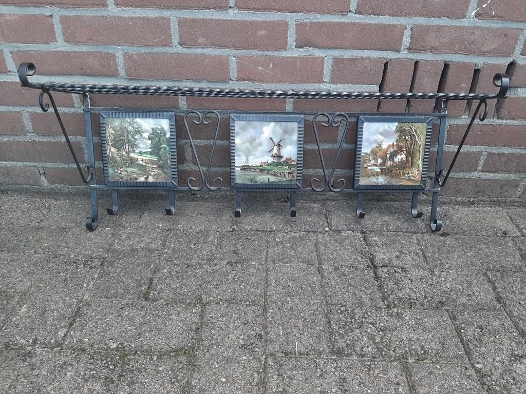 Nieuwe authentieke kapstok klassiek landelijk, Wandkapstok, Nieuw, Ophalen of Verzenden, Minder dan 100 cm