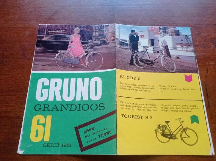 GRUNO 1961 folder klassieke fietsen Nederland + prijslijst, Fietsen en Brommers, Handleidingen en Instructieboekjes, Gebruikt