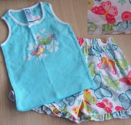 Gymboree butterfly shortama maat 86 NIEUW (0317) a, Kinderen en Baby's, Babykleding | Maat 86, Nacht- of Onderkleding, Meisje
