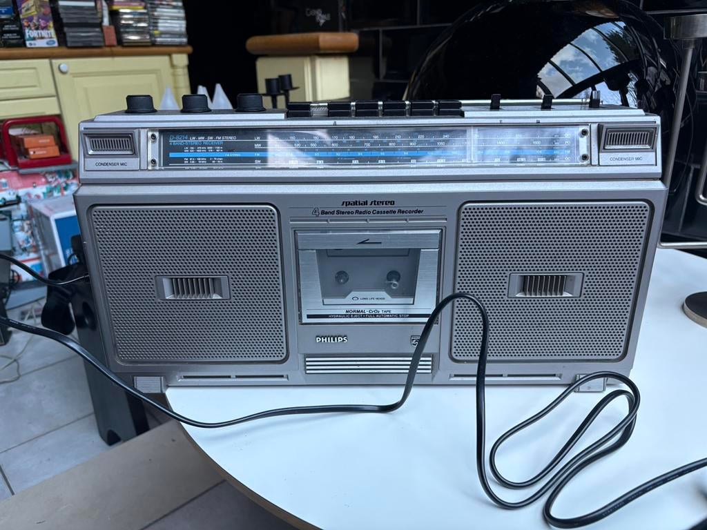 Vintage 70’s philips radio cassette, Ophalen of Verzenden, Zo goed als nieuw
