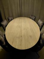 Ovale eiken eettafel 240x120cm met matrixpoot, Huis en Inrichting, Tafels | Eettafels, 100 tot 150 cm, Modern, Industrieel, Ophalen of Verzenden