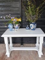 Eiken sidetable, buro, tafel etc, Ophalen, Gebruikt, 25 tot 50 cm, Rechthoekig