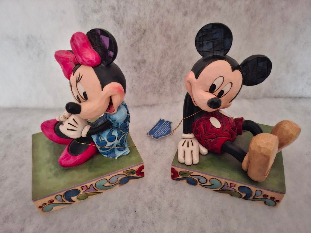Mickey Minnie bookends Disney Traditions, Ophalen, Mickey Mouse, Zo goed als nieuw, Beeldje of Figuurtje