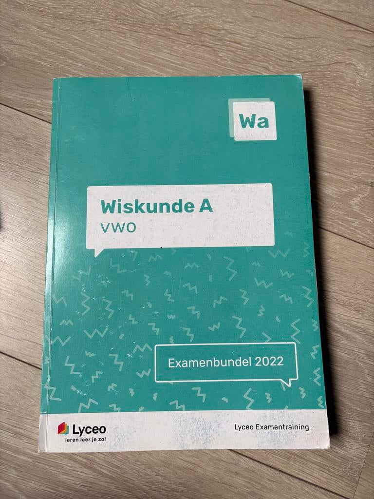 Examenbundel Wiskunde A VWO 2022 - Zo goed als nieuw, Boeken, Schoolboeken, Ophalen, Zo goed als nieuw, VWO, Wiskunde A