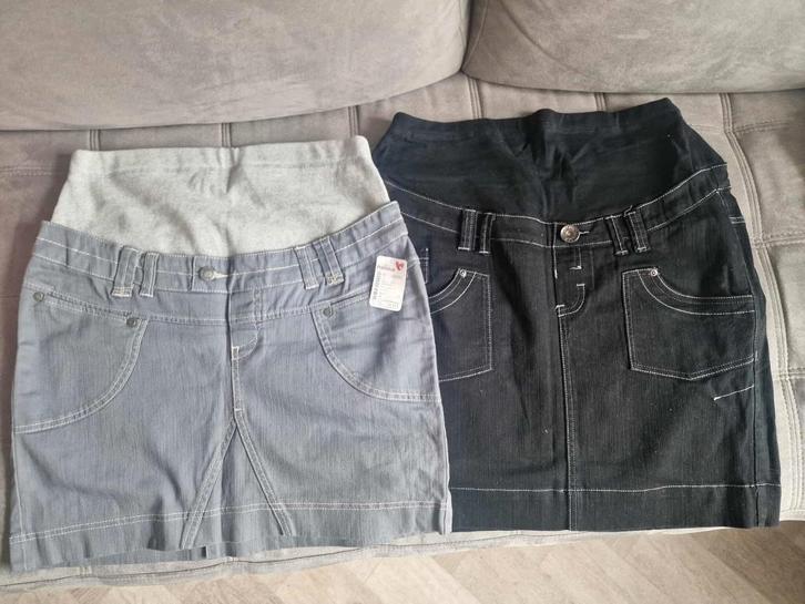 2 zwangerschapsrokken Prenatal & Miss Etam, Kleding | Dames, Positiekleding, Nieuw, Rok, Maat 38/40 (M), Grijs, Ophalen of Verzenden