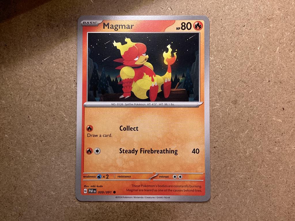 1x Magmar [PAF 009/091] (Near Mint), Ophalen of Verzenden, Zo goed als nieuw, Losse kaart