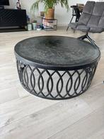 Ronde metalen salontafel Goossens - Ø90cm, H38cm, Ophalen, Gebruikt, Rond, 50 tot 100 cm