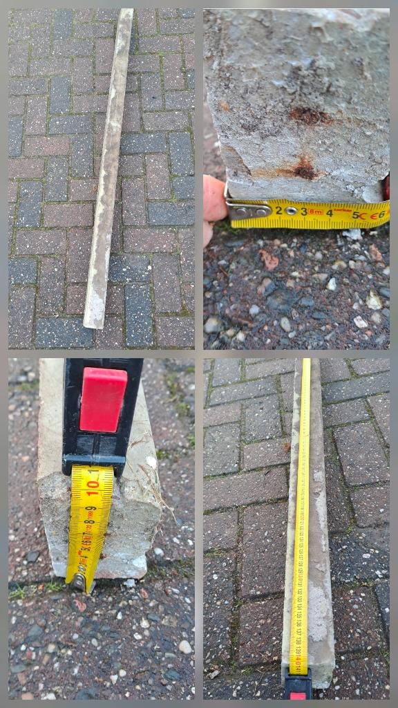 Betonnen lateien, Doe-het-zelf en Verbouw, Metselstenen, Ophalen, Gebruikt, Beton