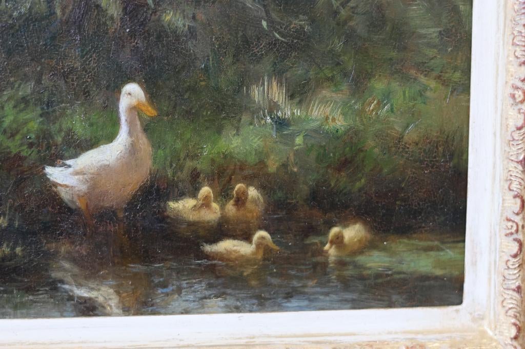 Constant Artz (1870 - 1951) eenden, schilderij, Ophalen of Verzenden