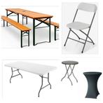 Diverse tafels & stoelen te HUUR, Ophalen, Overige
