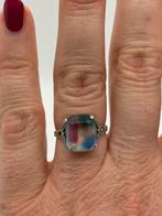 C803 Prachtige zilveren ring mystic topaas maat 17, Ophalen of Verzenden, Zilver, Ring, Met edelsteen