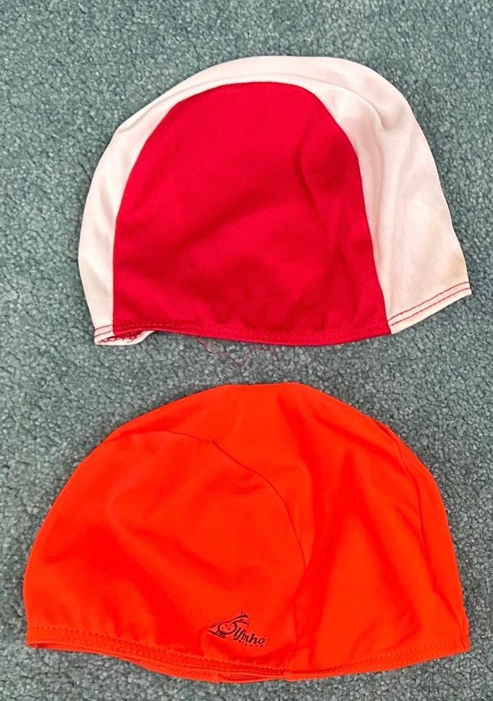 Badmuts zwemmuts textiel stof oranje rood wit Dames Heren, Overige typen, Nieuw, Oranje, Ophalen of Verzenden