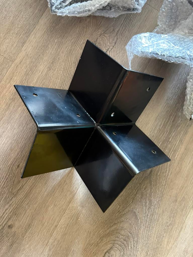 Pergola Hoekverbinding Zwart Gecoat voor 12x12 balken, Ophalen, Nieuw