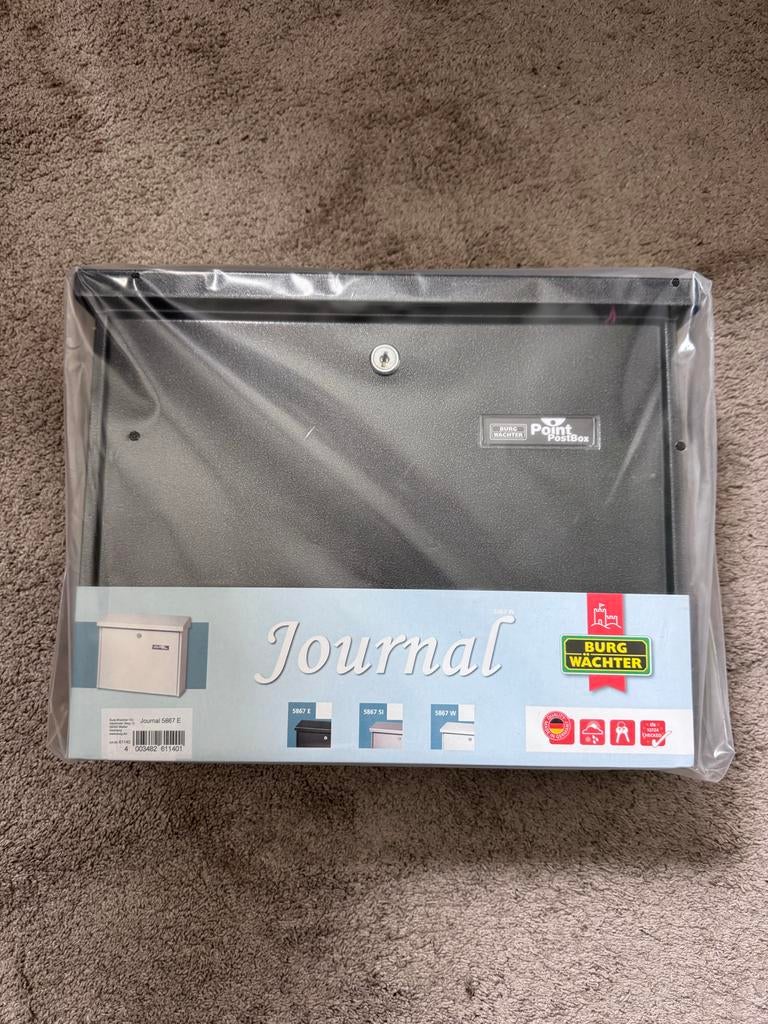 Nieuwe Brievenbus Burg Wächter Journal 5867 E - Ongeopend, Ophalen, Nieuw, Staal, Wandbrievenbus