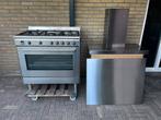 Smeg Fornhuis 90 met achterwand en afzuigkap, Ophalen, 60 cm of meer, Nieuw, Gas
