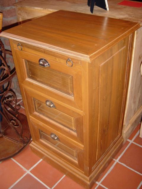 LADEKAST APOTHEKERSKAST - Massief teakhout Flamant 3 lades, Ophalen, Wilms, Glas, Nieuw