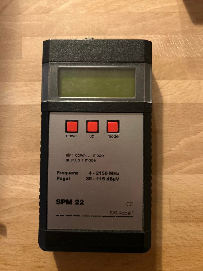 SAT-Kabel SPM 22 Satelliet Signaalmeter met Adapter, Audio, Tv en Foto, Schotelantennes, Ophalen of Verzenden, Gebruikt, (Schotel)antenne-accessoires