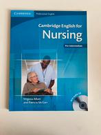 Cambridge English for Nursing Pre-intermediate + Audio CD, Ophalen of Verzenden, Zo goed als nieuw, HBO