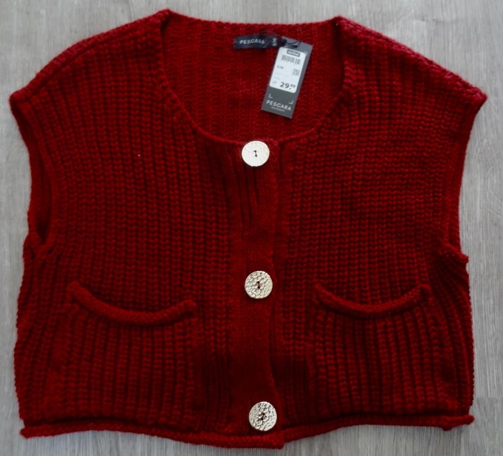 Rood paars mouwloos vest maat s/m, Pescara, Nieuw, Ophalen of Verzenden, Maat 36 (S)