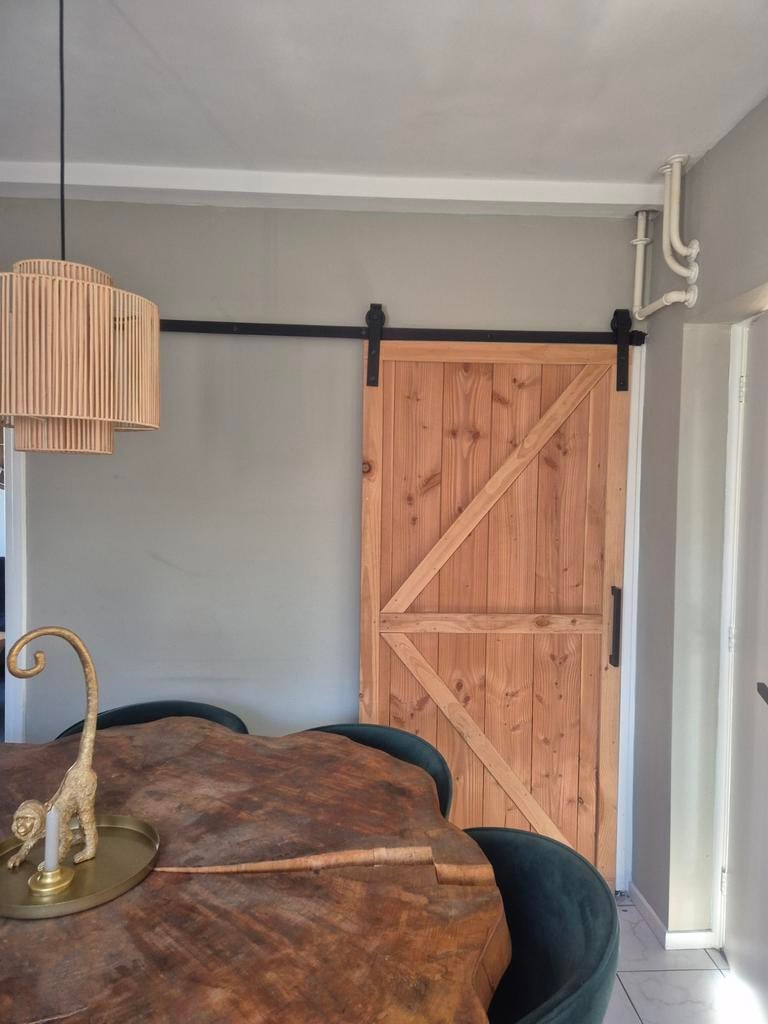 Steigerhouten Schuifdeur / loftdeur, Ophalen, 80 tot 100 cm, Binnendeur, Zo goed als nieuw