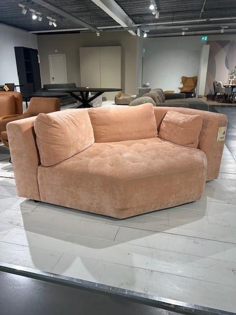 Bank Cleo zithoek love seat roze stof, Huis en Inrichting, Ophalen, 150 tot 200 cm, Nieuw, Tweepersoons