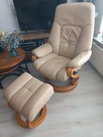 stressless stoel Himolla maat M plus verhoging, Ophalen, Zo goed als nieuw, 50 tot 75 cm, Leer
