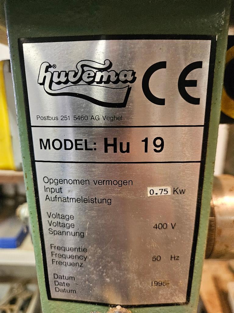 Huvema kolomboormachine Hu 19, Doe-het-zelf en Verbouw, Ophalen, Gebruikt, 400 tot 600 watt, Kolomboormachine