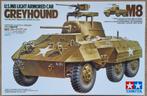 Tamiya 1:35 #35228 WWII U.S. M8 Light Armored Car Greyhound, 1:32 tot 1:50, Overige typen, Nieuw, Ophalen of Verzenden