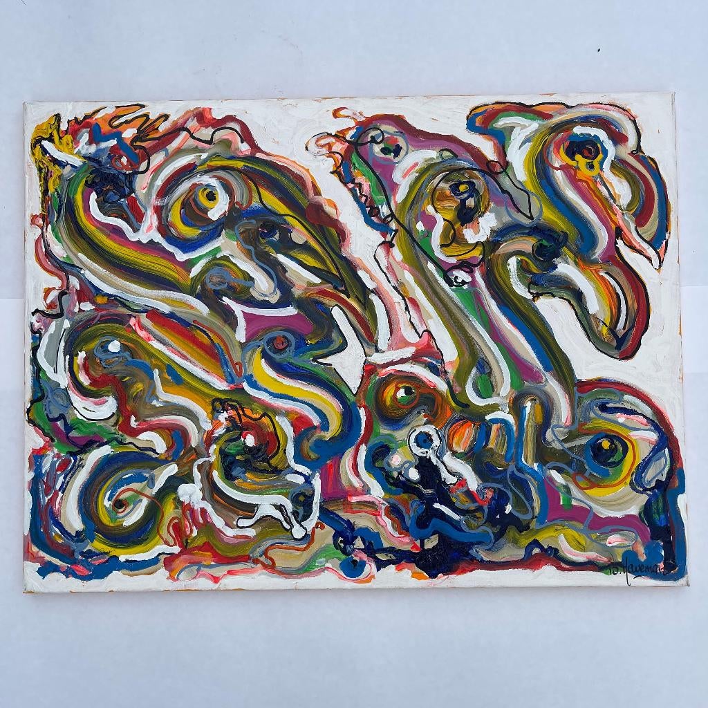 Schilderij Ben Haveman - Vredig Tafelreel Kunst 80x60cm, Ophalen of Verzenden