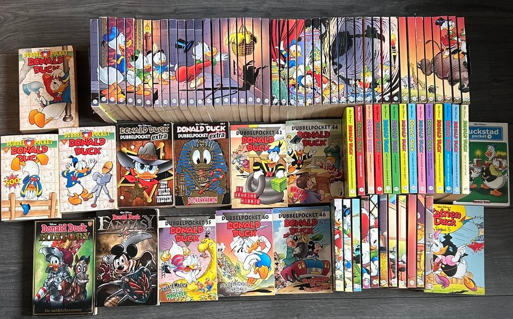 85x Donald Duck pockets + dubbelpockets, Meerdere stripboeken, Ophalen, Gelezen
