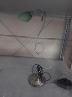 Tafellamp met glazen kap groen, Gebruikt, Modern, Spiraalvormig, 50 tot 75 cm, Ophalen of Verzenden