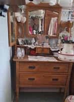 Antieke vintage make up tafel, toilettafel van hout, Ophalen