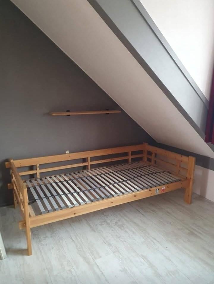 Eenpersoonsbed, Huis en Inrichting, Slaapkamer | Bedden, Ophalen, Eenpersoons, Bruin, 200 cm