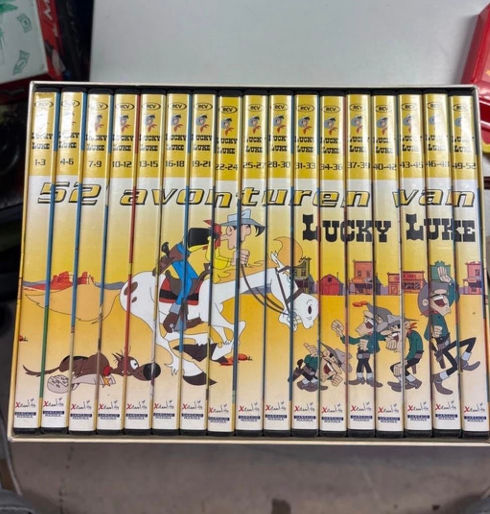 Lucky Luke - 52 Avonturen Boxset (17 DVD's), Cd's en Dvd's, Avontuur, Gebruikt, Alle leeftijden, Boxset